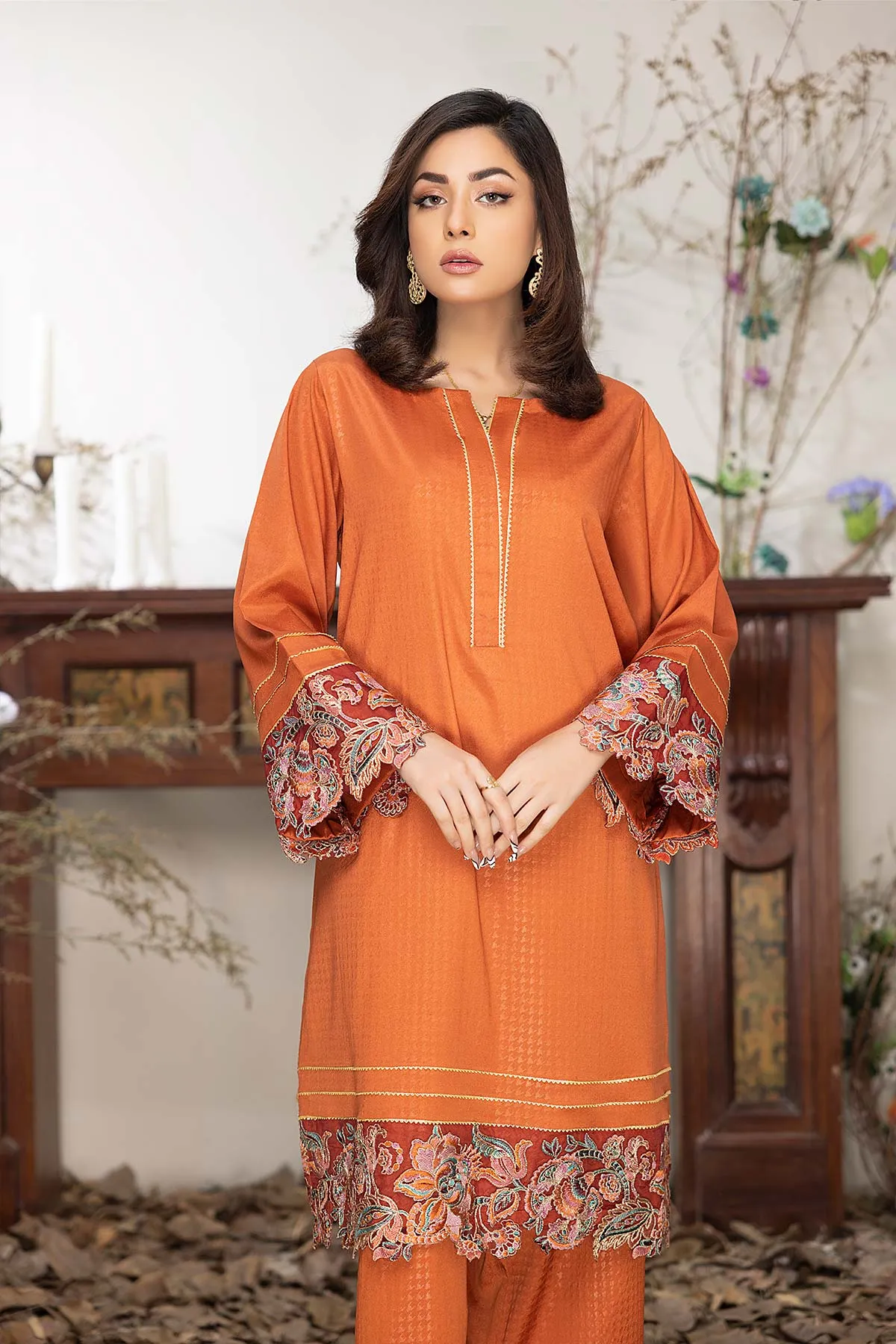 2-Piece Silk Shirt and Trouser Set CNP22-21-S-A.