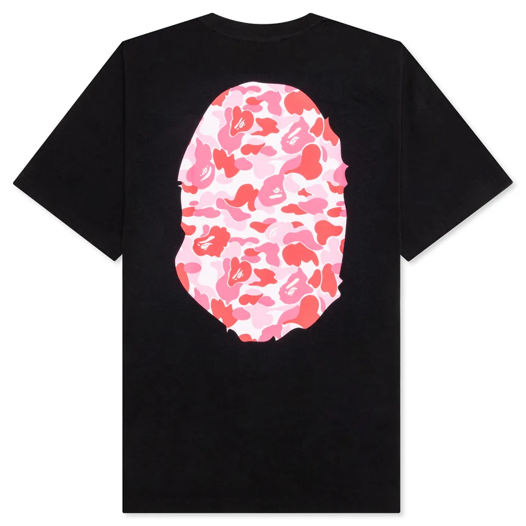 ABC Camo Big Ape Head T-Shirt - Black/Pink