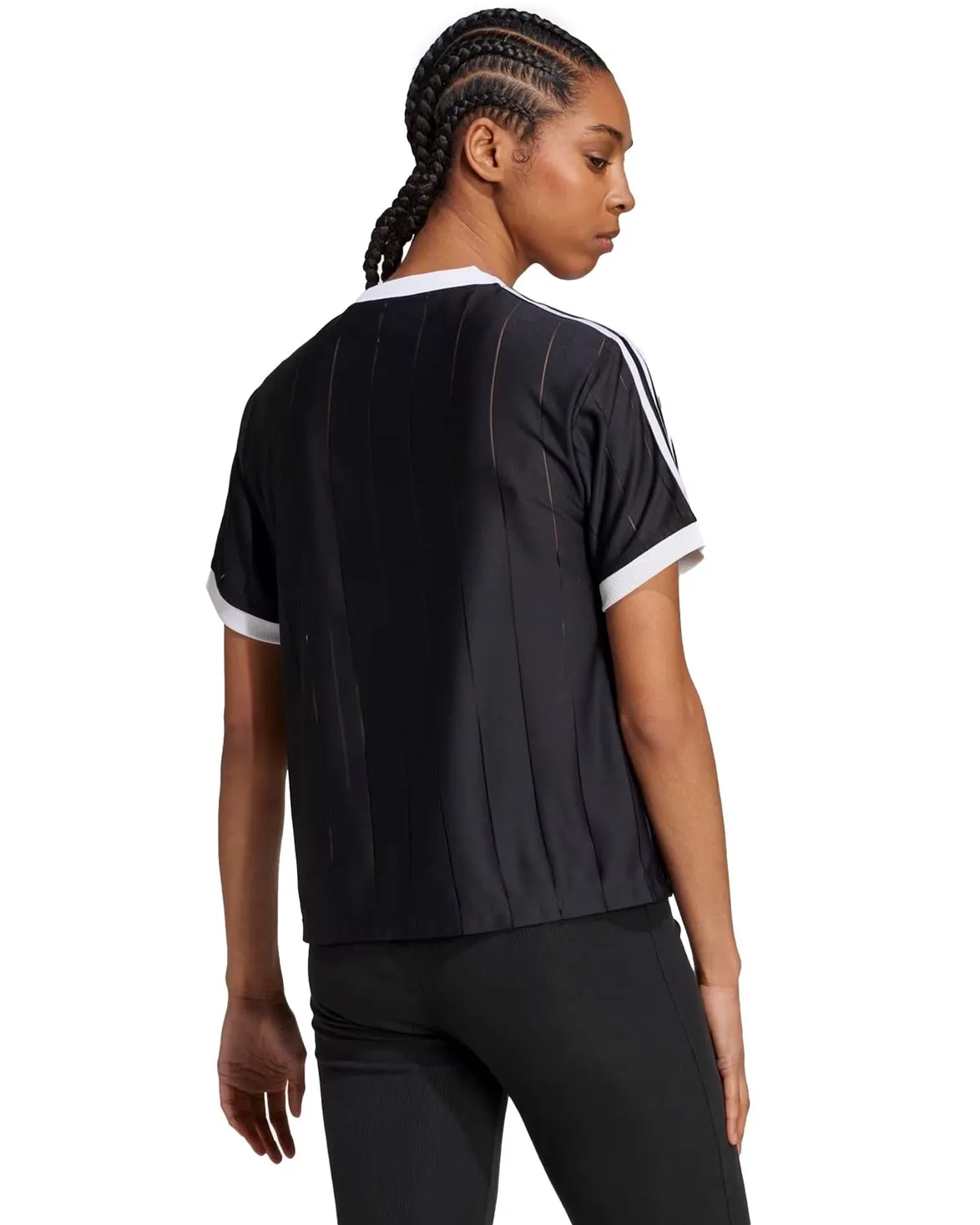 Adidas Adicolor Pinstripe T-Shirt - Black