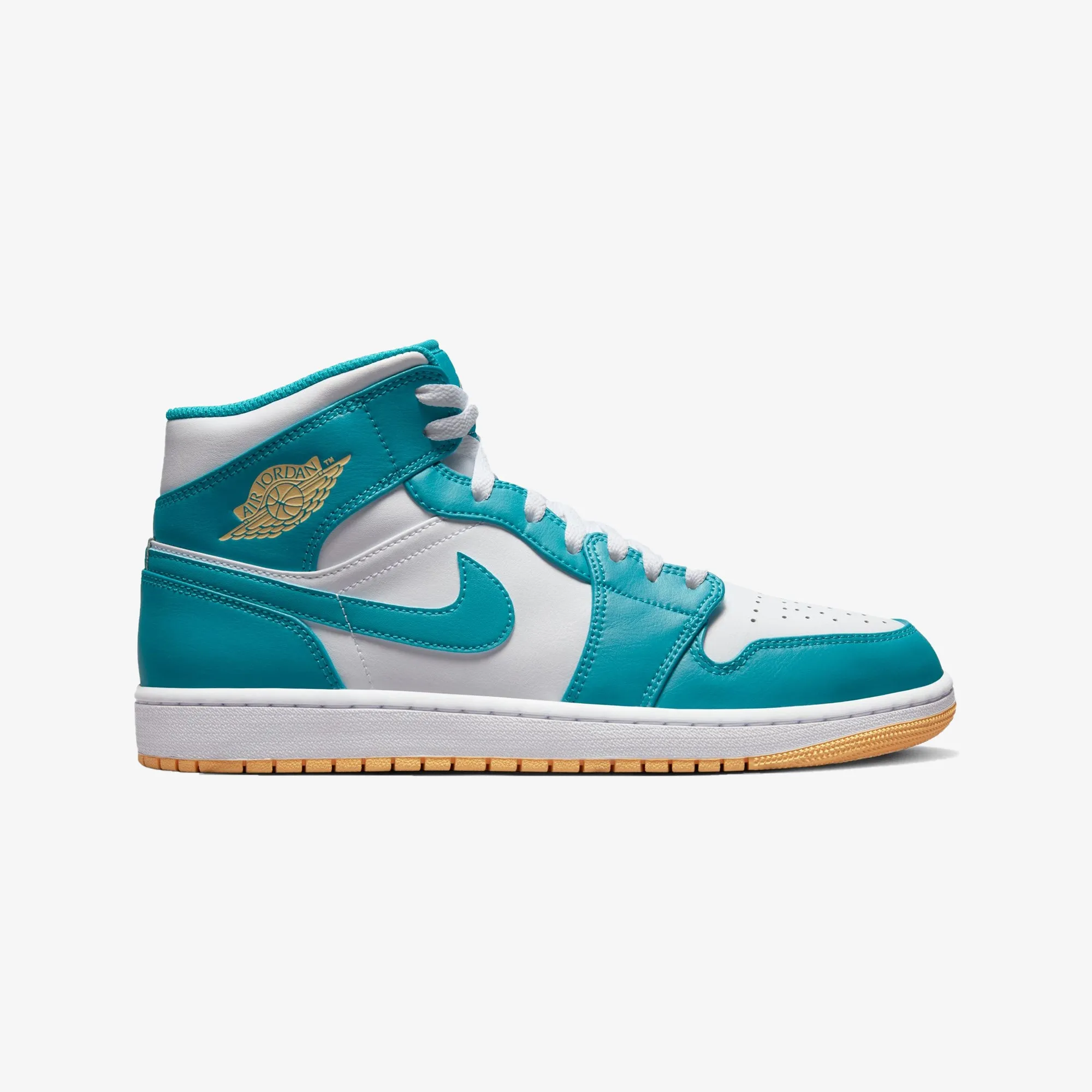 Air Jordan 1 Mid Aquatone Celestial Gold White