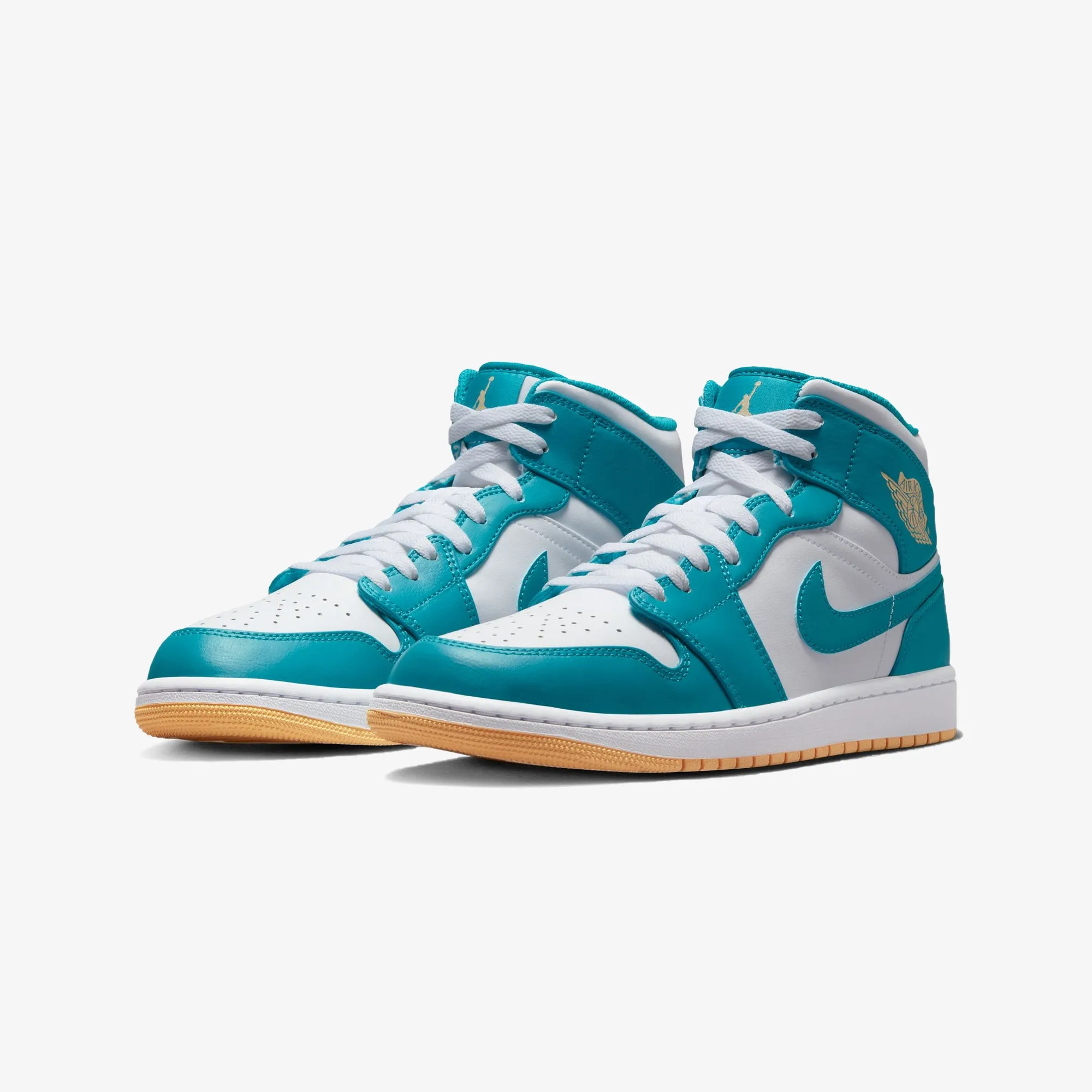 Air Jordan 1 Mid Aquatone Celestial Gold White