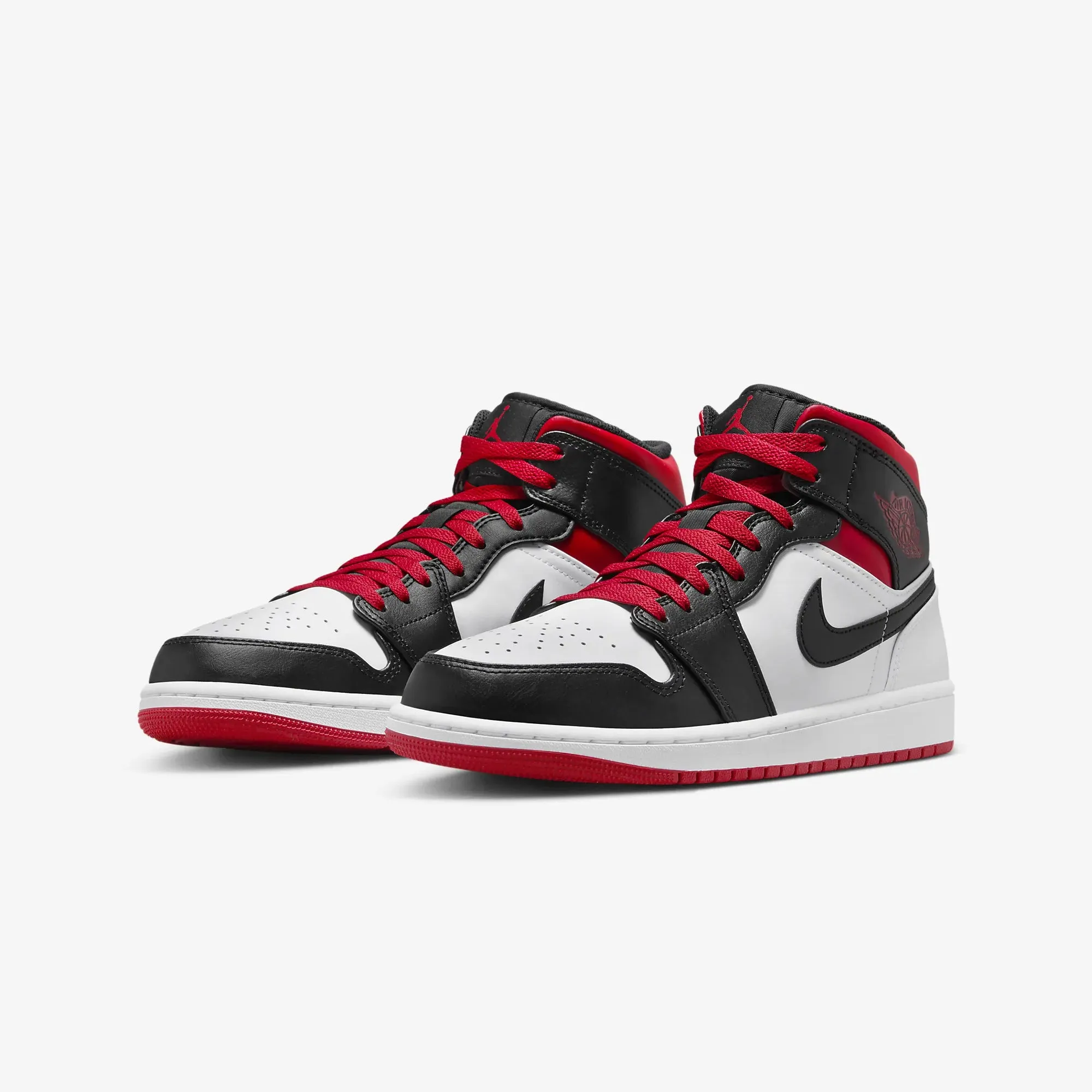 Air Jordan 1 Mid White Gym Red Black - Buy Online