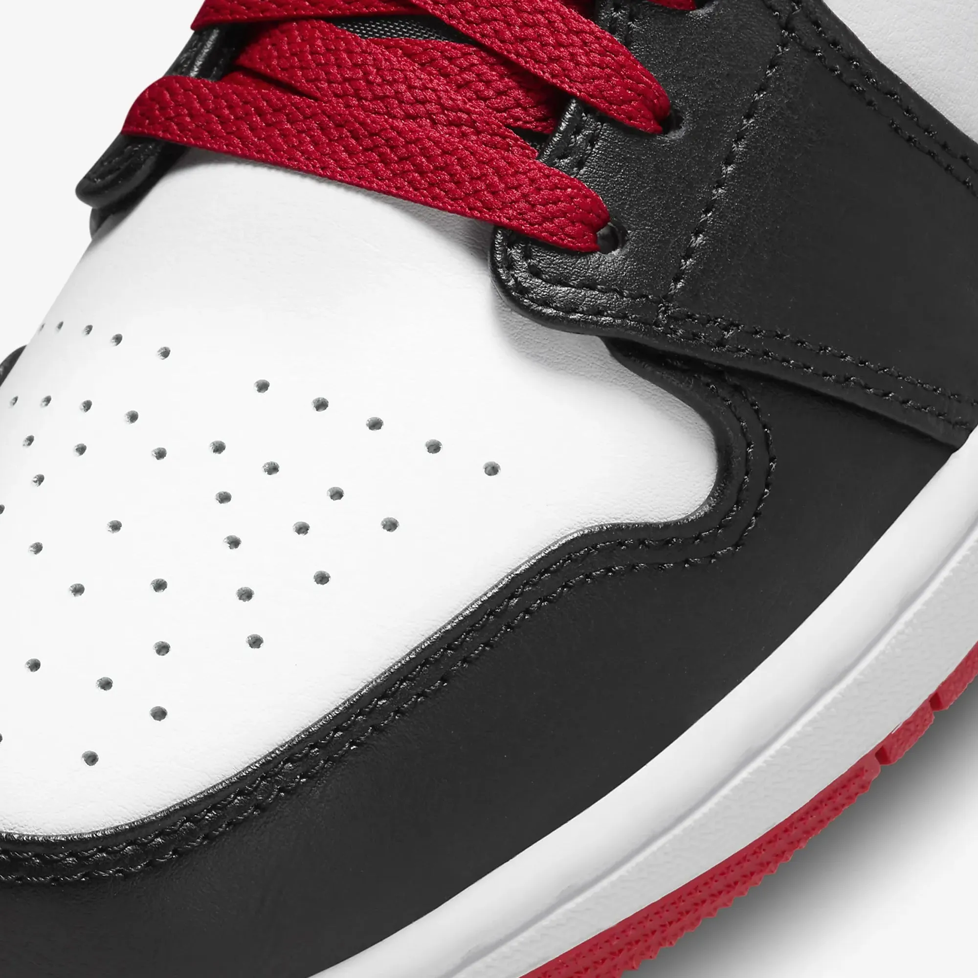 Air Jordan 1 Mid White Gym Red Black - Buy Online