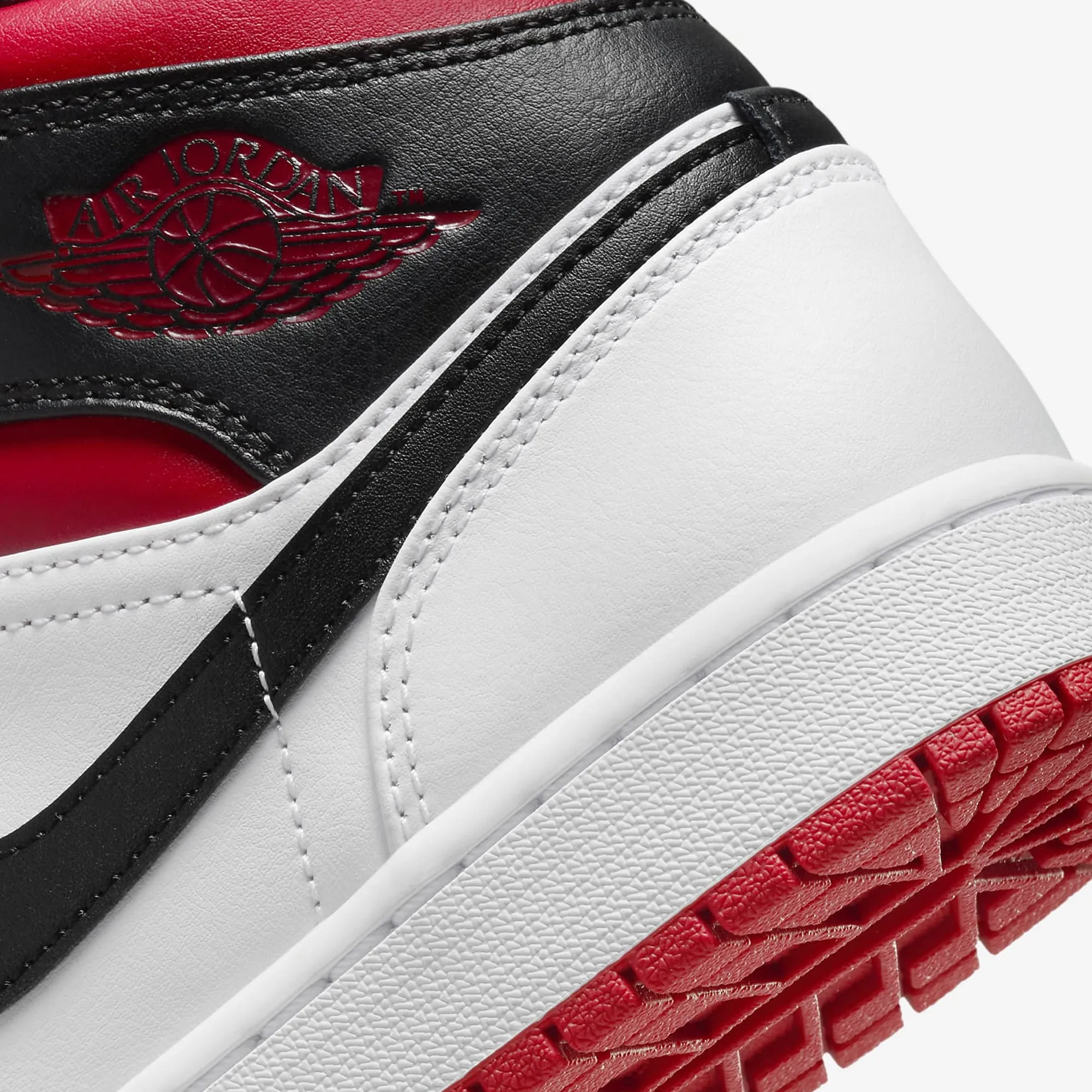 Air Jordan 1 Mid White Gym Red Black - Buy Online