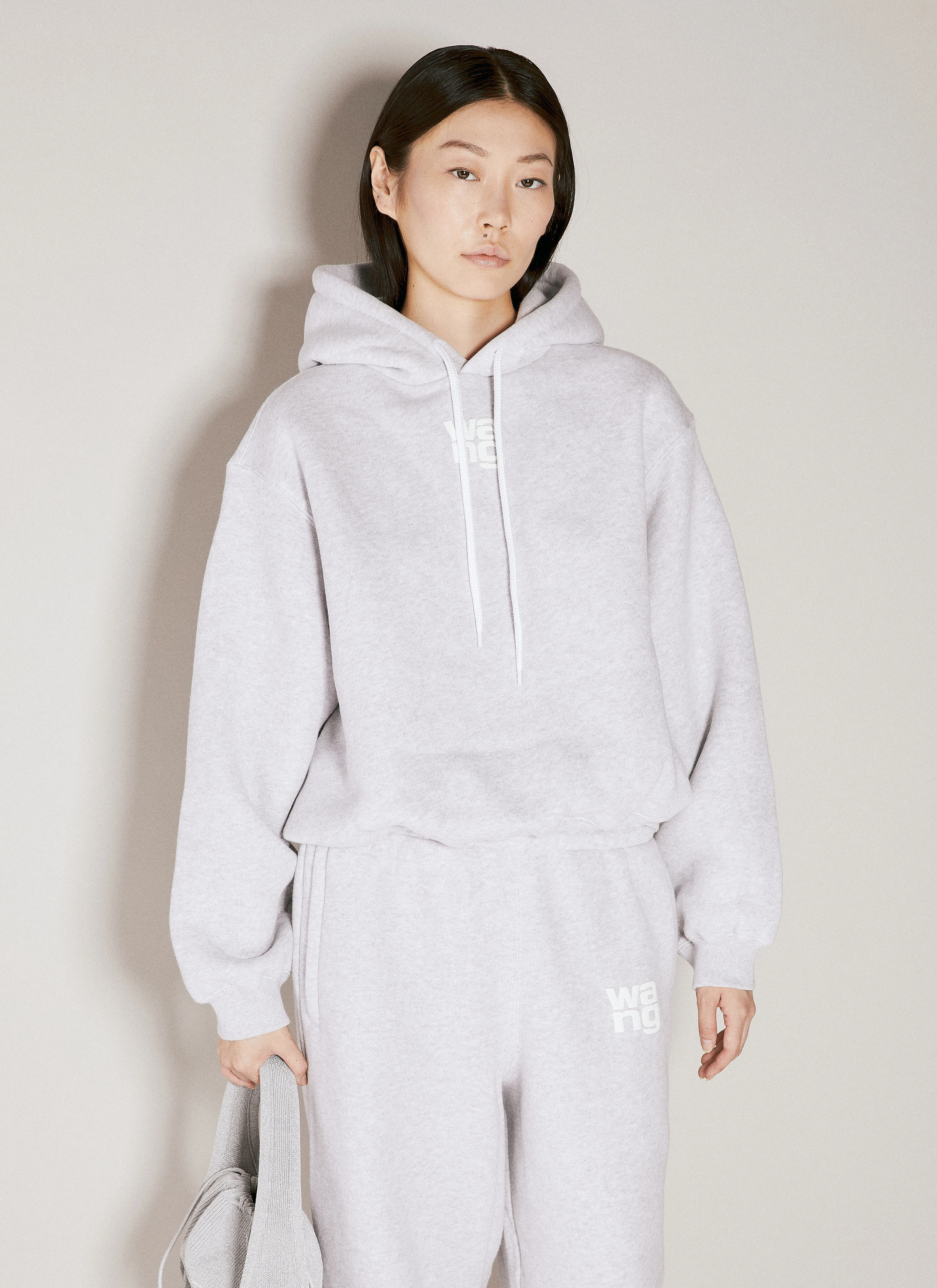 Alexander Wang Street Style Cotton Logo Hoodies & Sweatshirts