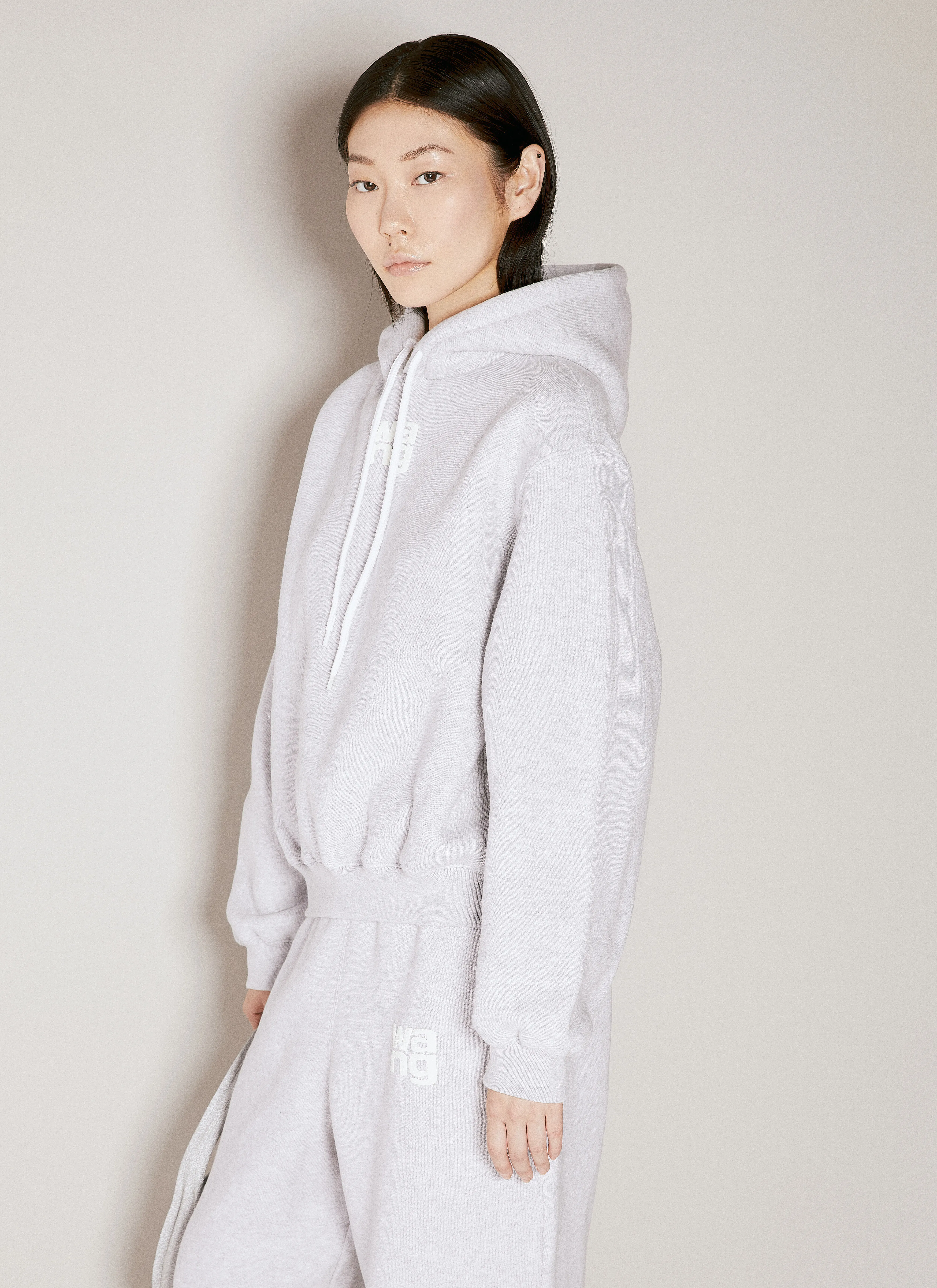 Alexander Wang Street Style Cotton Logo Hoodies & Sweatshirts