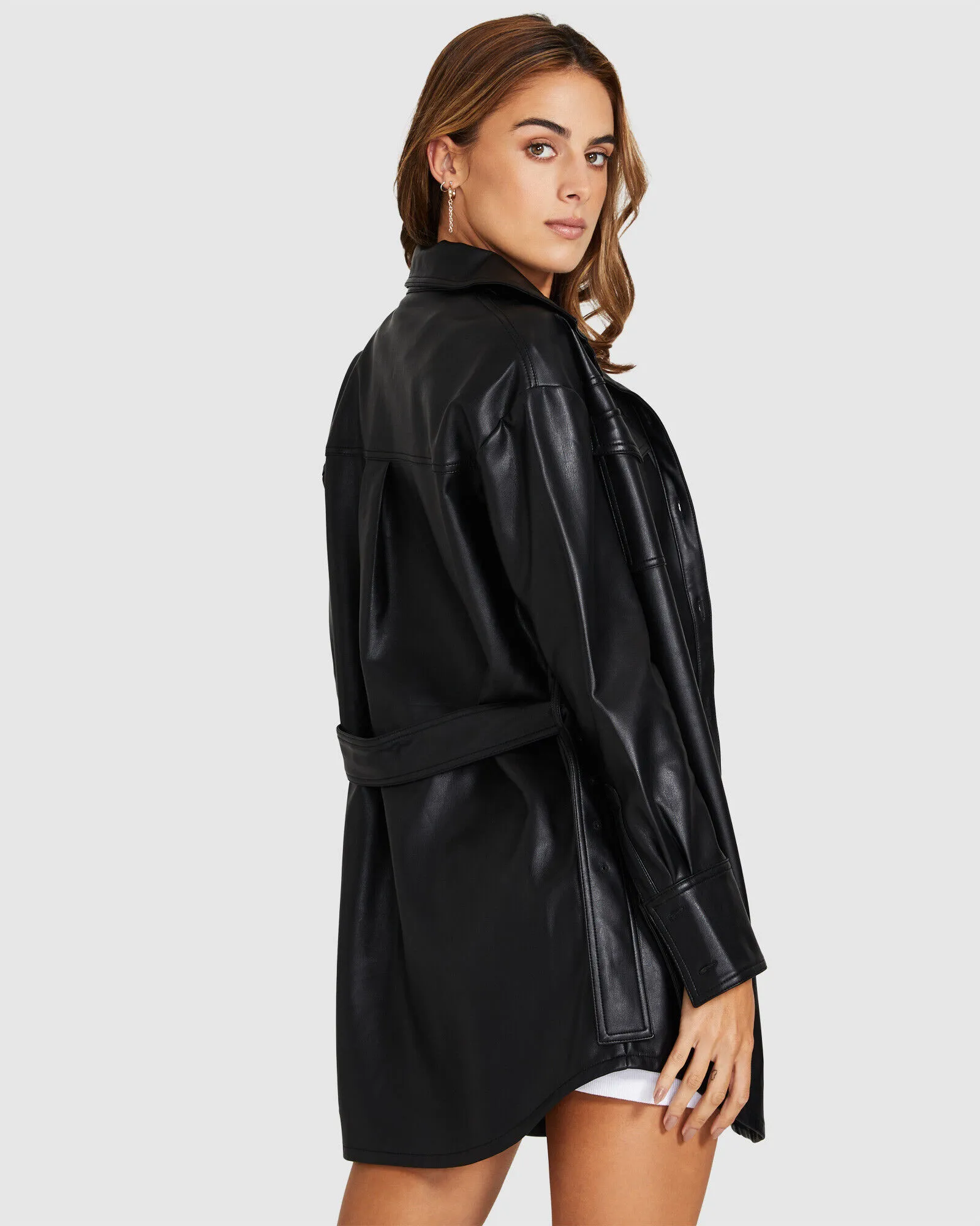 Alice In The Eve Sabrina Leather Look Jacket Black