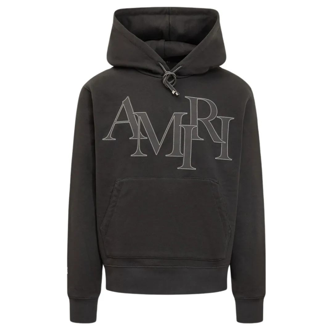 Amiri Long Sleeve Logo Hoodies | Street Style Plain Hoodies