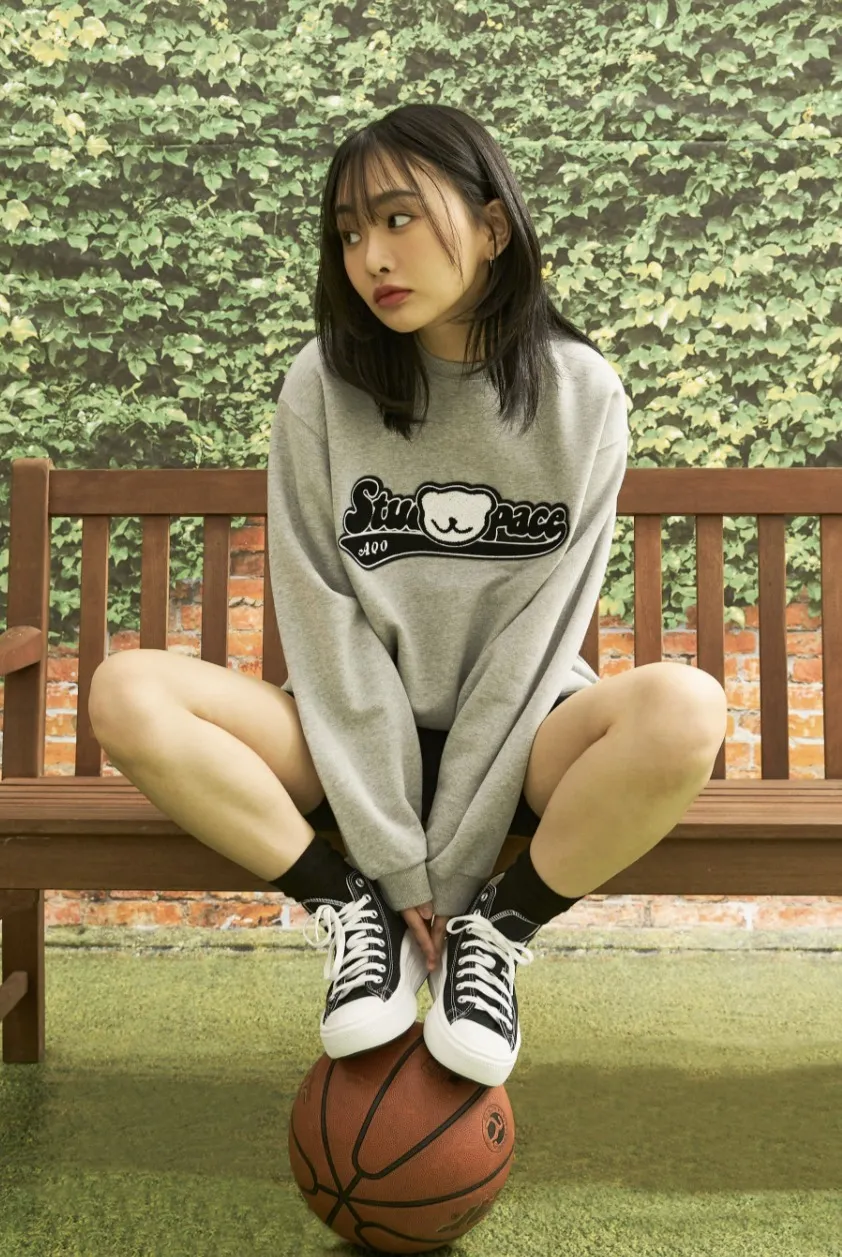 AQO Studio Space - Unisex Sweatshirt | Street Style Long Sleeve Cotton Logo