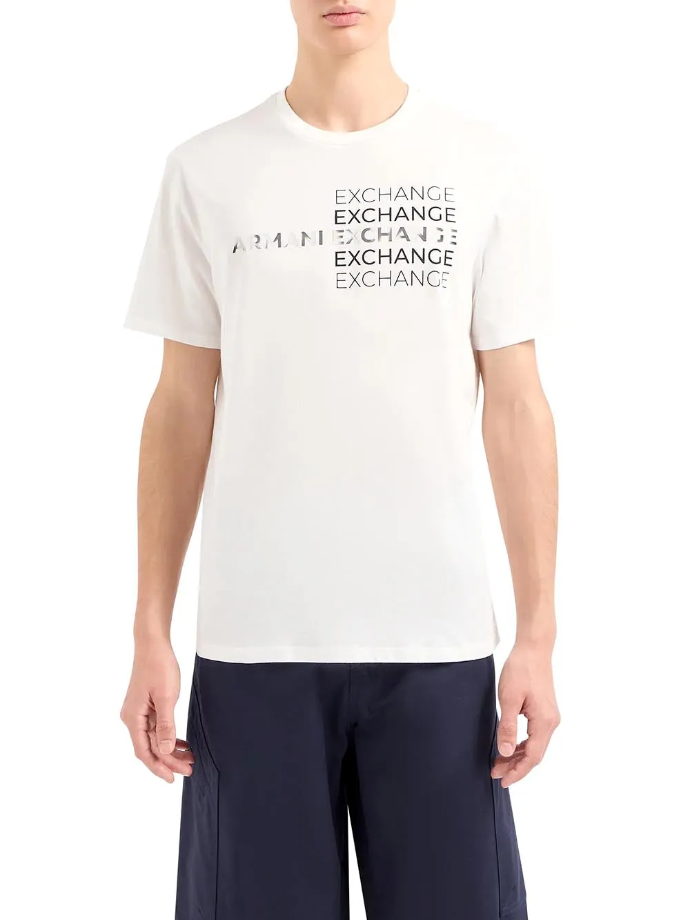 Armani Exchange men's T-shirt 3dztac Zj9tz in Bianco