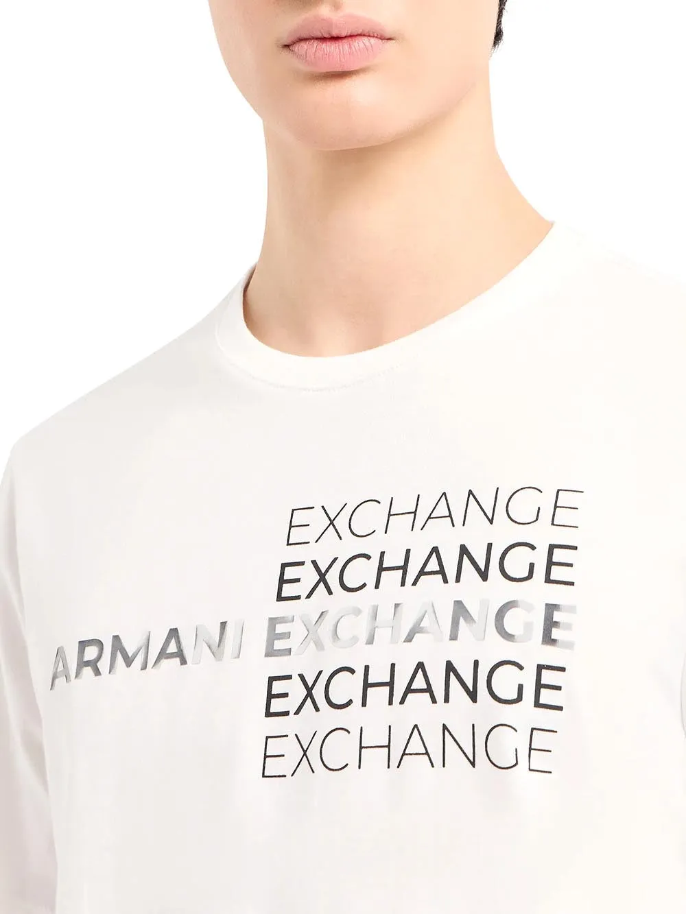 Armani Exchange men's T-shirt 3dztac Zj9tz in Bianco