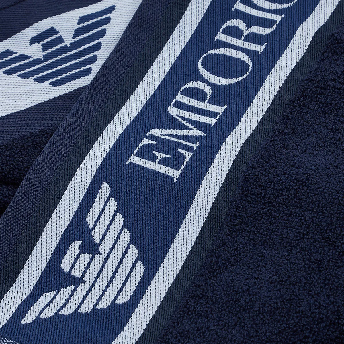 Armani Navy Beach Towel