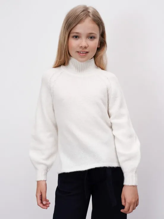 Asymmetric turtleneck sweater