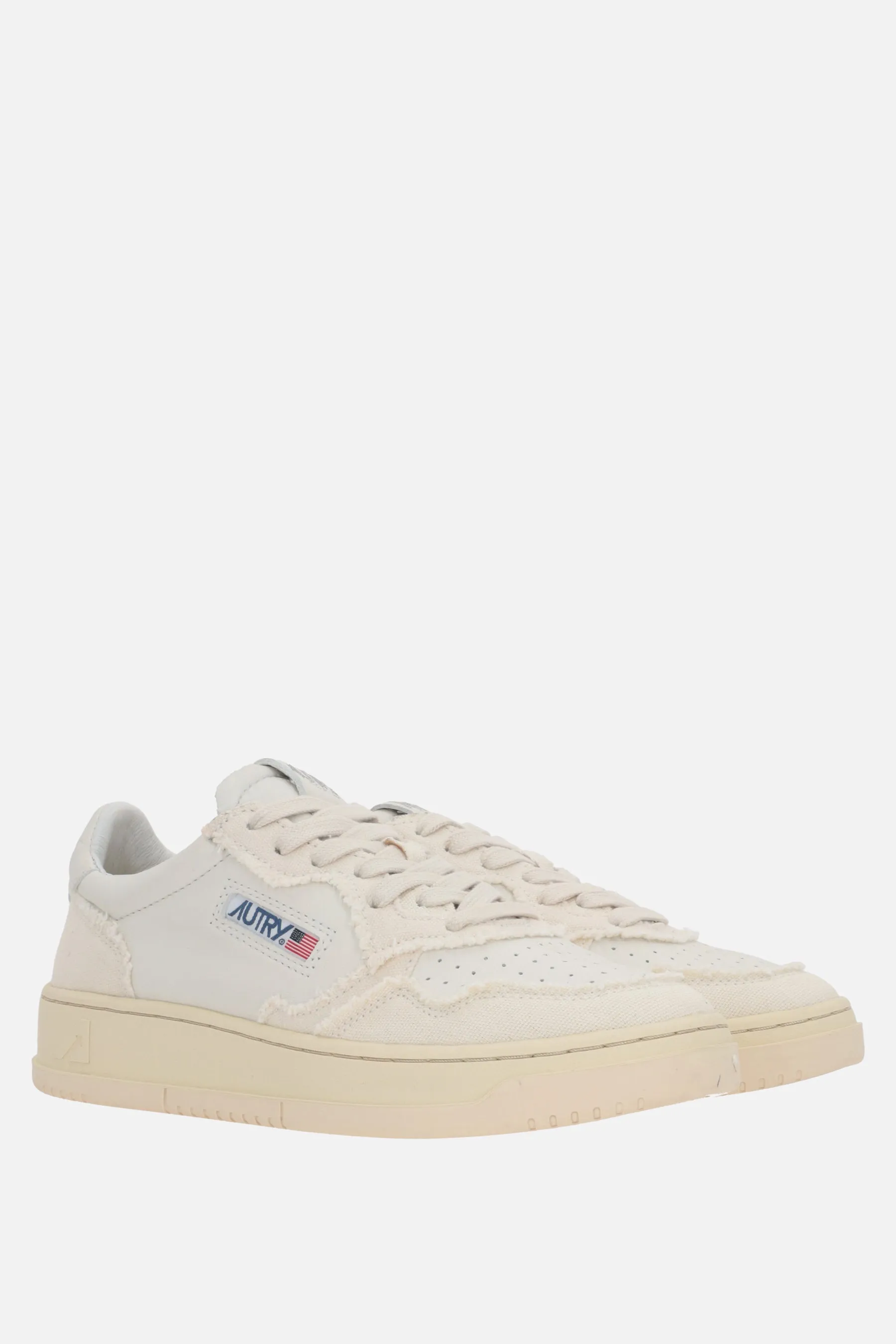 Autry Medalist leather and canvas sneakers