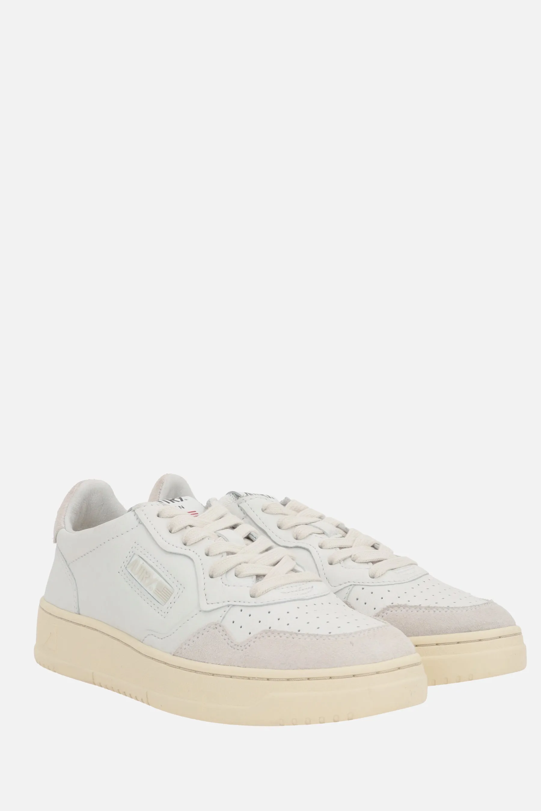 Autry Medalist leather and suede sneakers