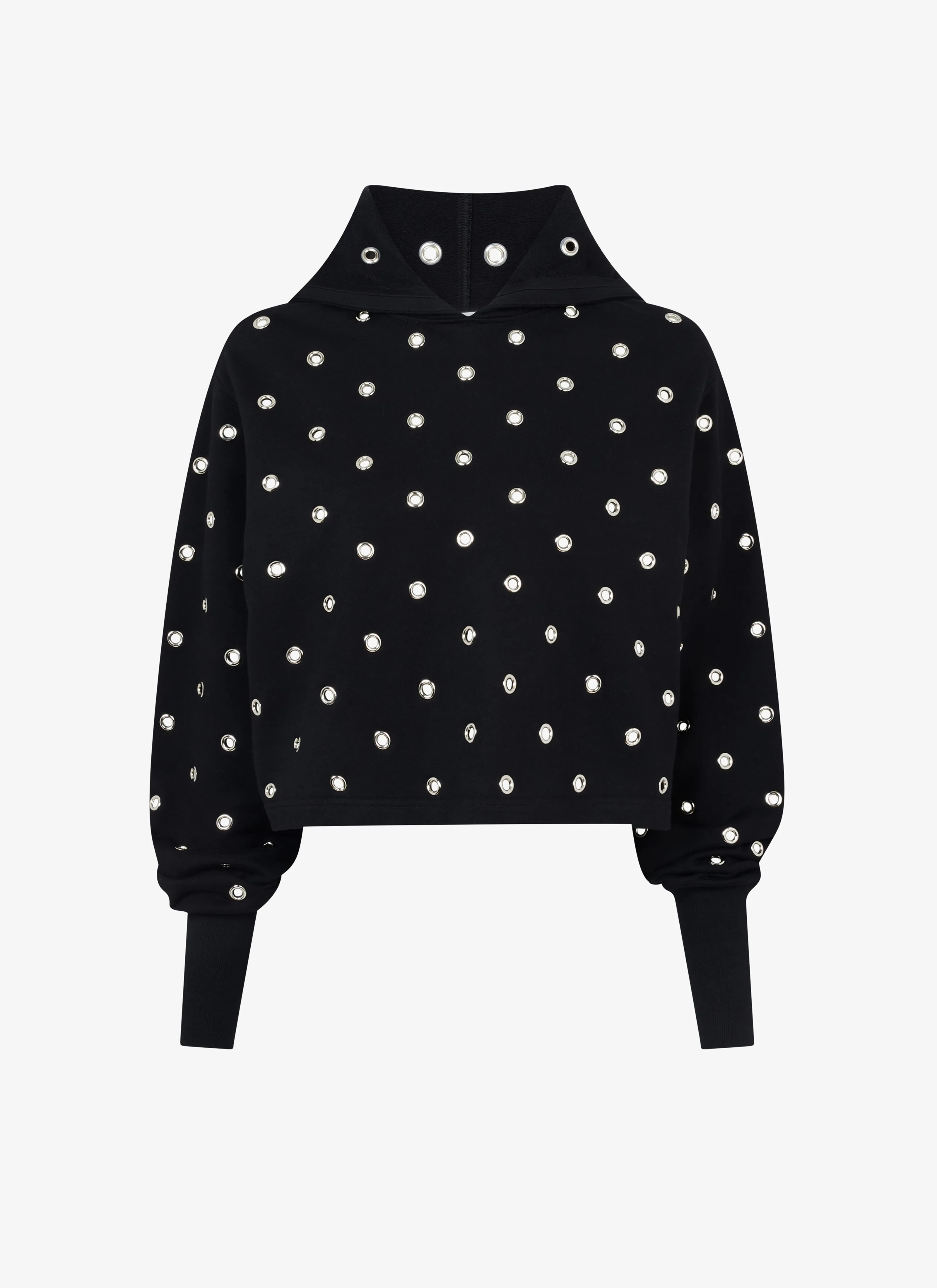 Azzedine Alaia - Dots Long Sleeves Cotton Hoodies & Sweatshirts