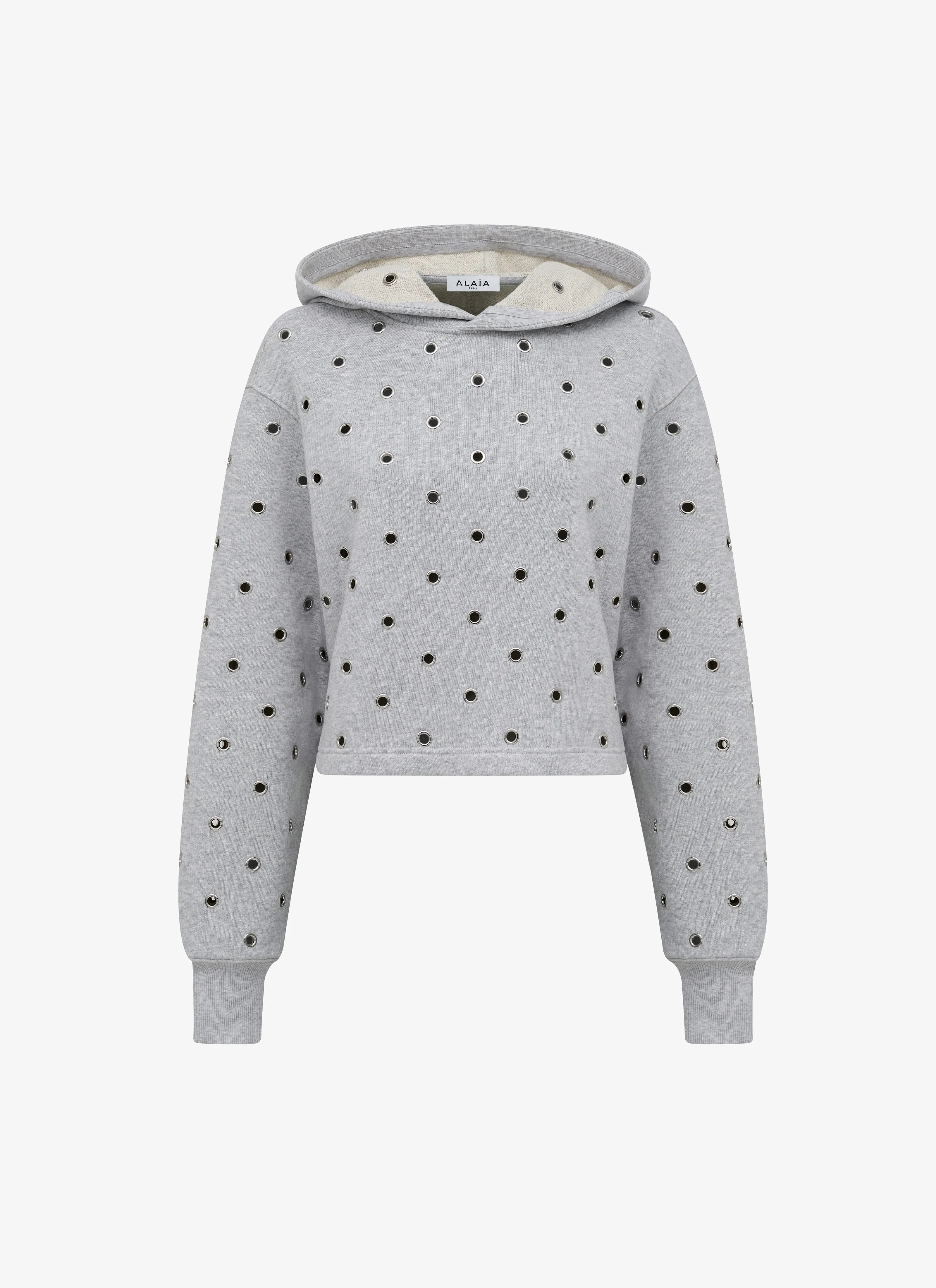 Azzedine Alaia - Dots Long Sleeves Cotton Hoodies & Sweatshirts