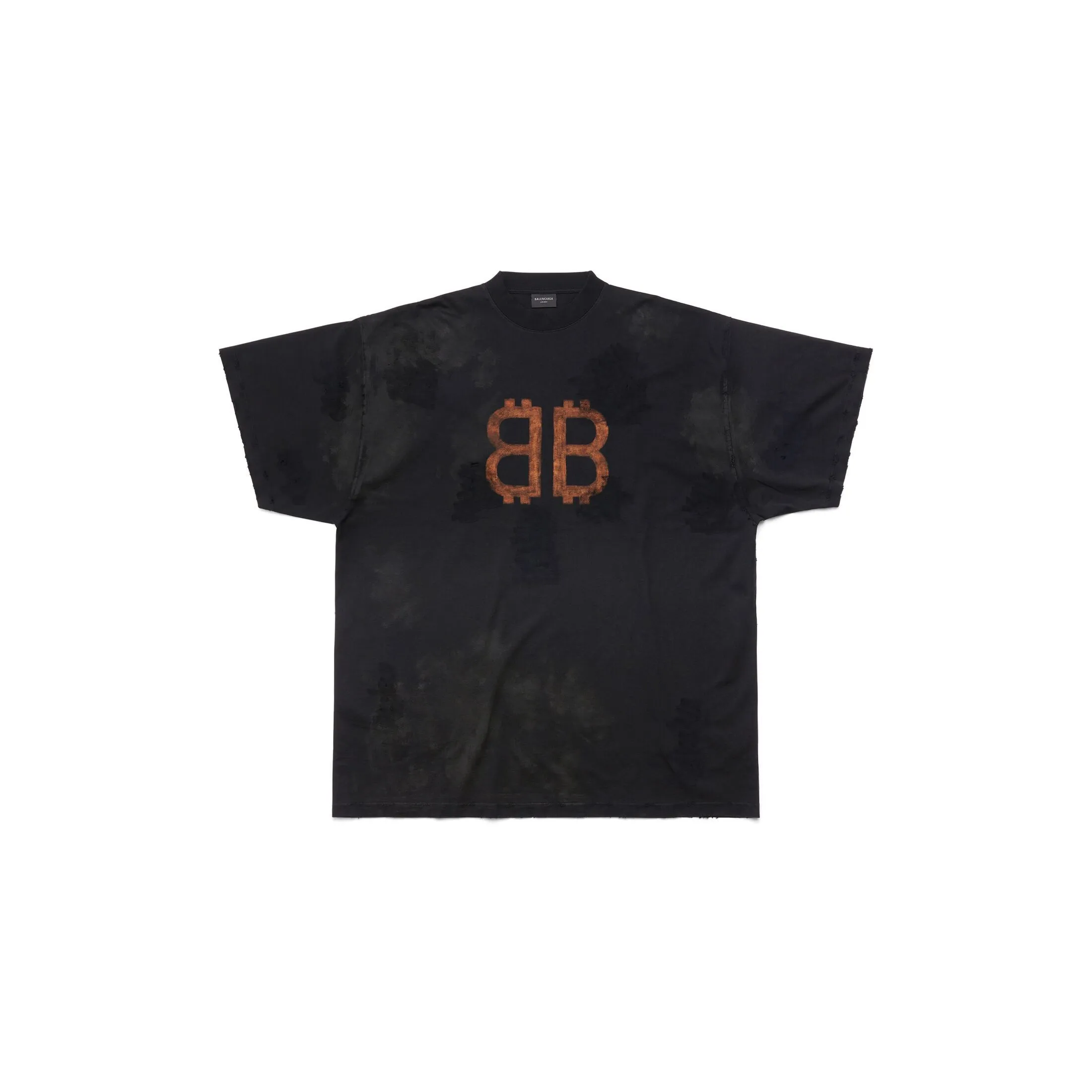 Balenciaga Oversized Black Faded Crypto T-shirt