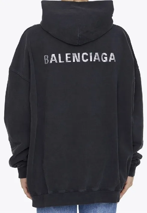 Balenciaga street style logo long sleeves plain cotton - Google SEO result.