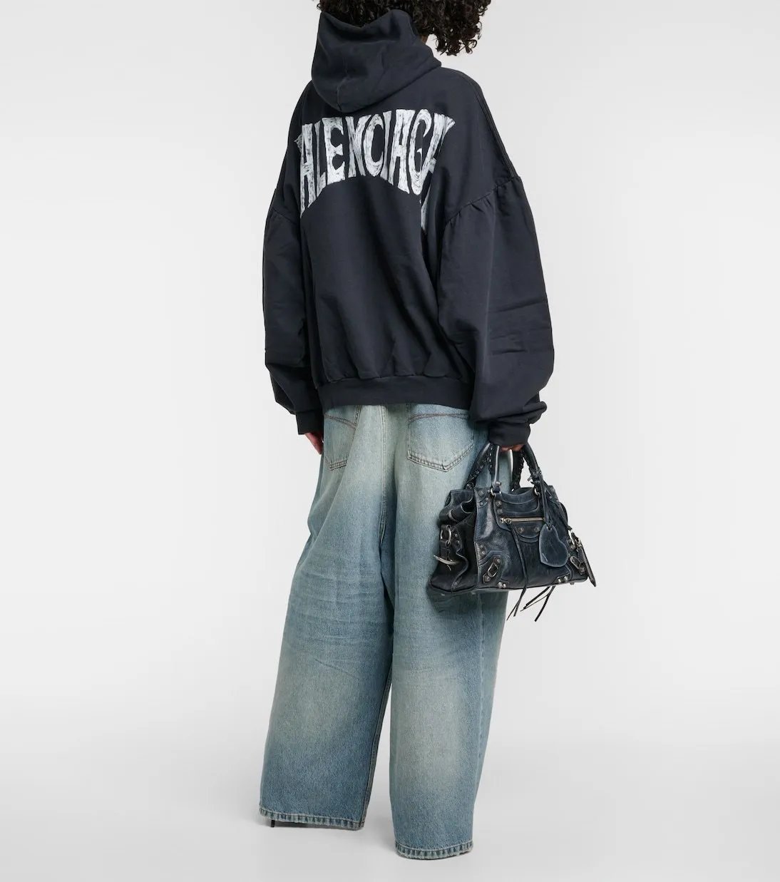 Balenciaga Unisex Street Style Cotton Oversized Logo Long Sleeves