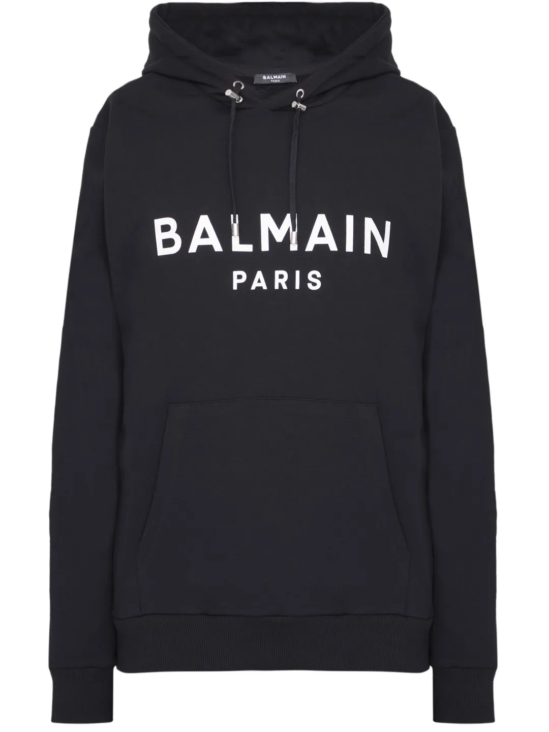 Balmain street style long sleeves cotton logo luxury hoodies.