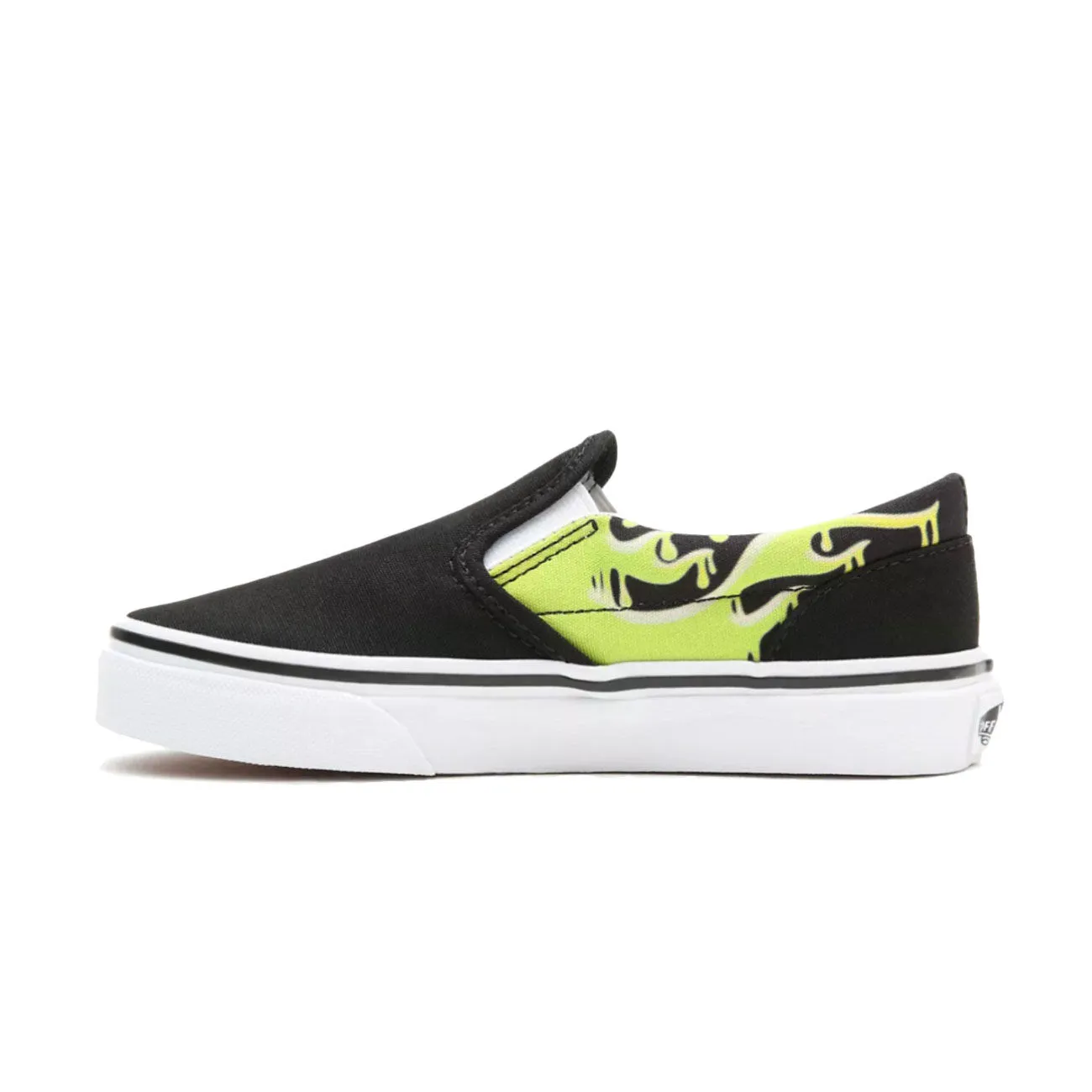 Bambino Black True White Slip-On Slime Flame Classic Canvas