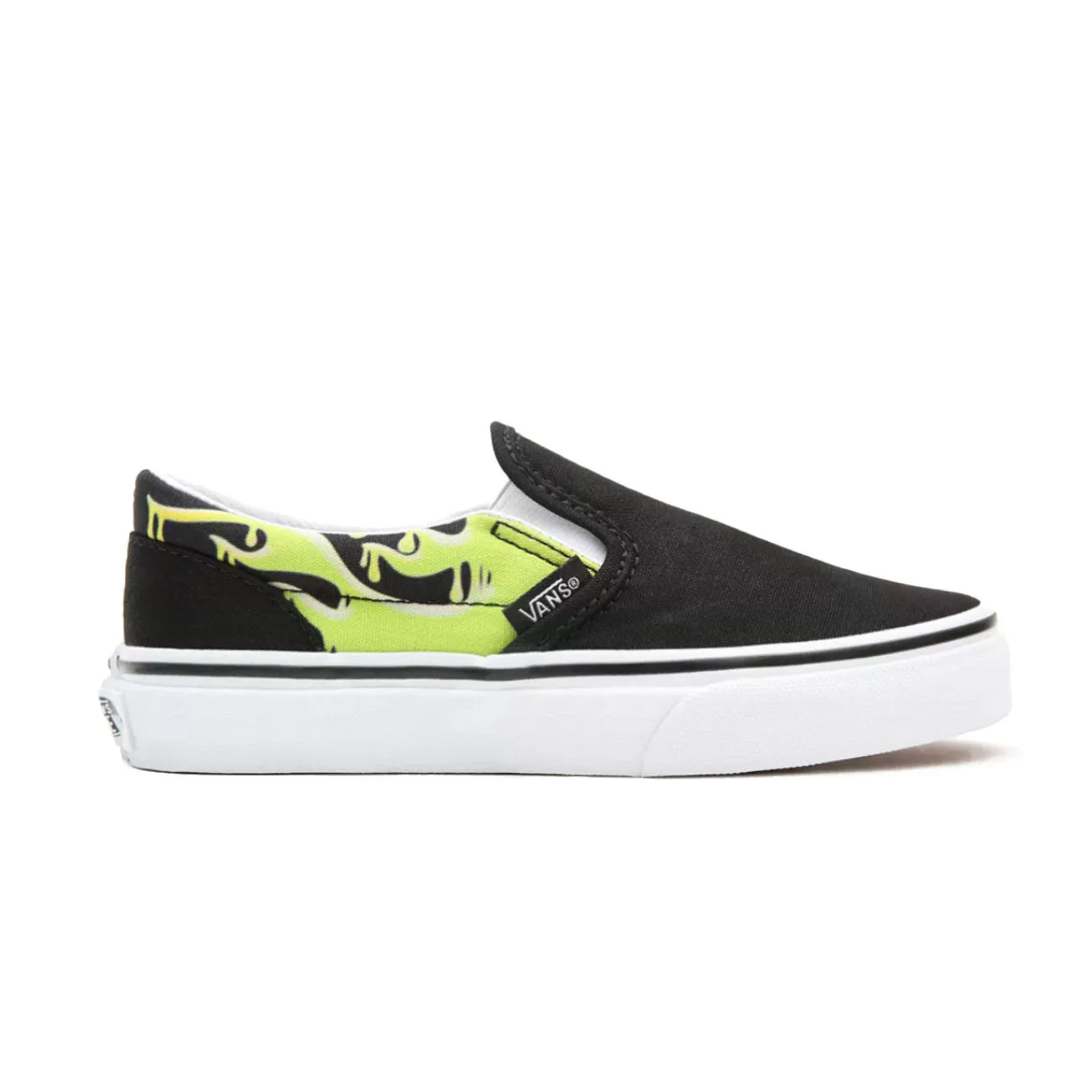 Bambino Black True White Slip-On Slime Flame Classic Canvas