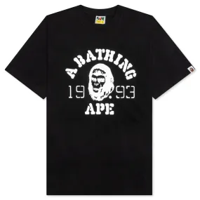 Bape Ape Head Black Tee - College Relaxed Fit