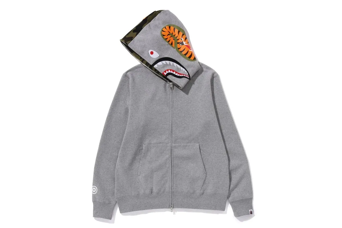 Bape WGM Shark Full zip Grey/Green > Bape WGM Shark Full Zip Hoodie - Grey/Green