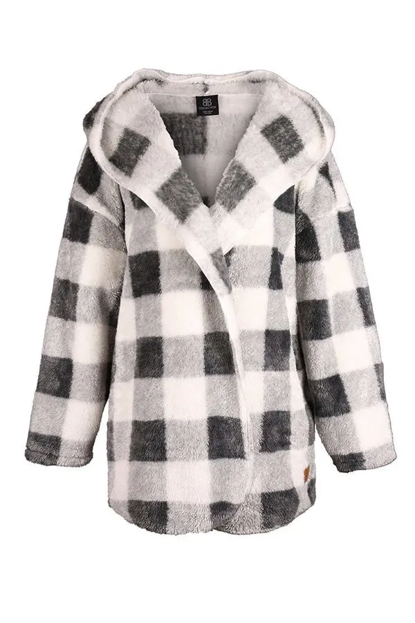 BB Collection Buffalo Plaid Cardigan - Online shopping