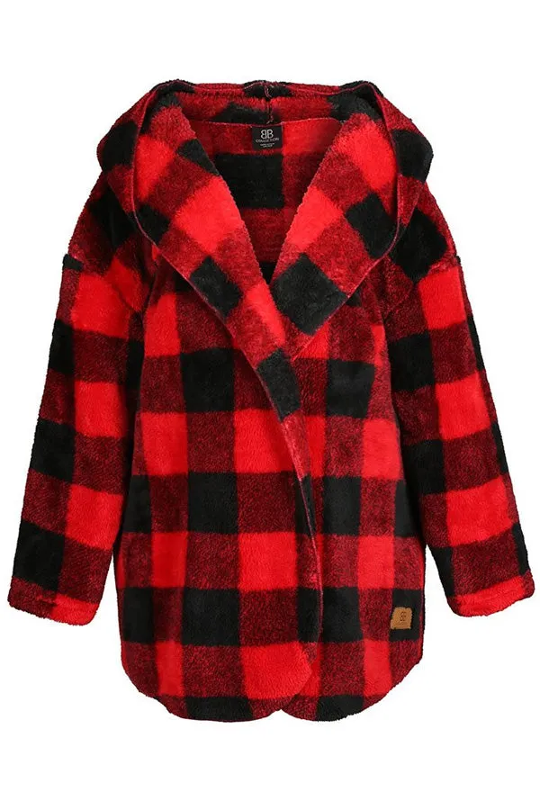 BB Collection Buffalo Plaid Cardigan - Online shopping