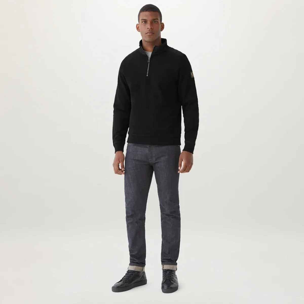 Belstaff Jaxon Quarter Zip Black - Buy Now