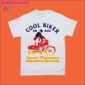 Biker vintage performance tees with superior style