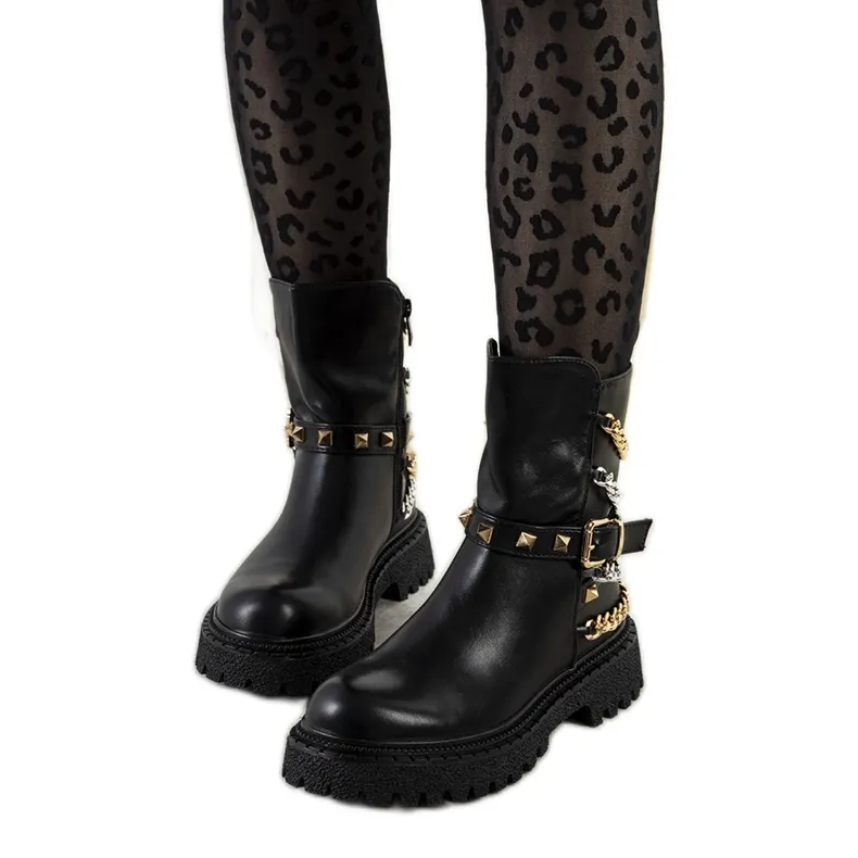 Black embellished Basalto boots