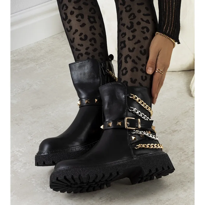 Black embellished Basalto boots