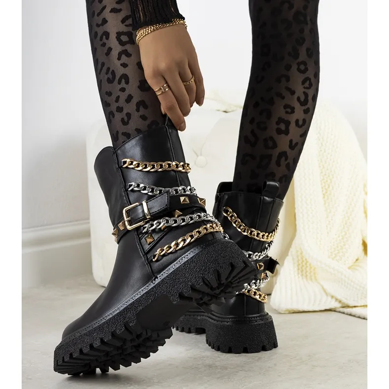 Black embellished Basalto boots