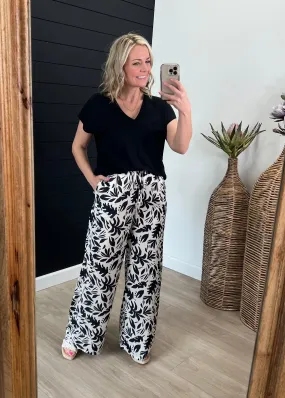 Black Printed Pants - Limited Time Offer