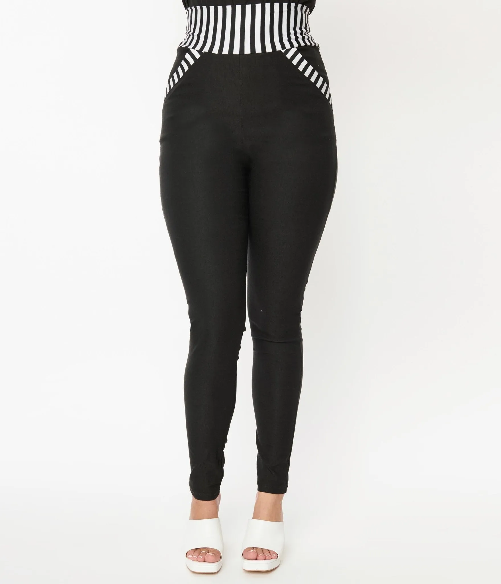 Black Striped Showtime Pants