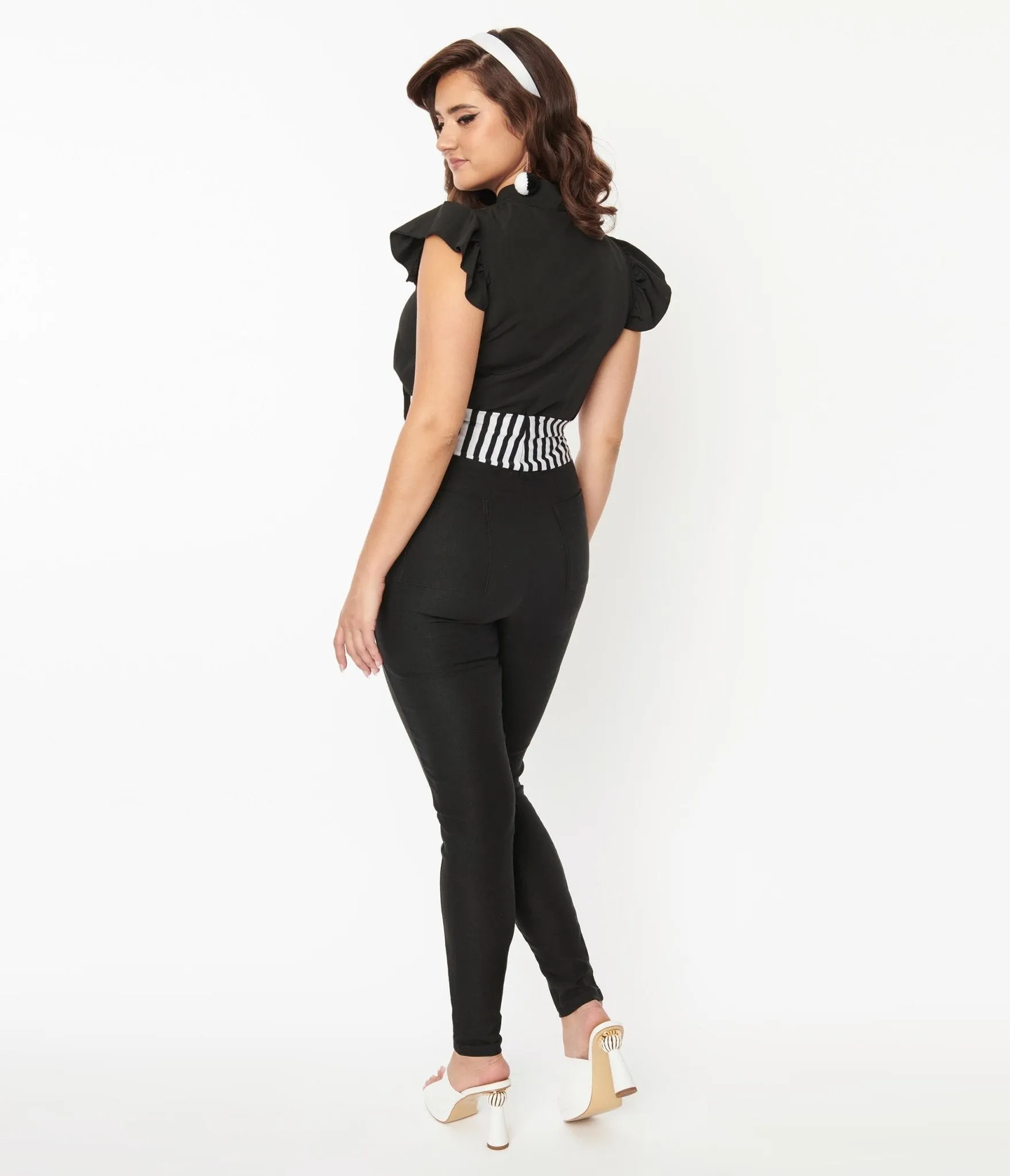 Black Striped Showtime Pants