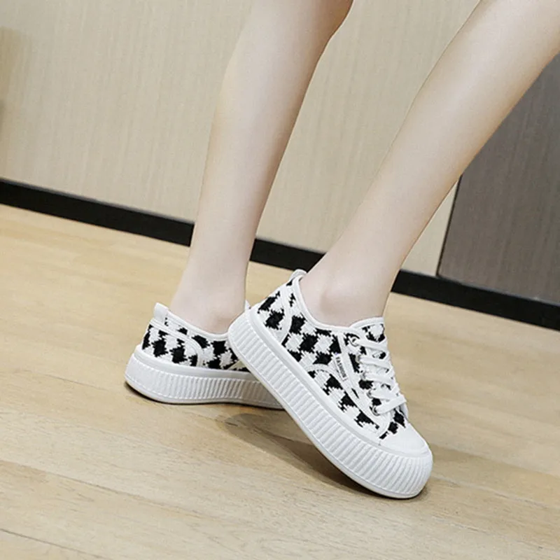 Black White Candy Diamond Sneakers ON871 - Cute, Affordable, Trendy, Stylish