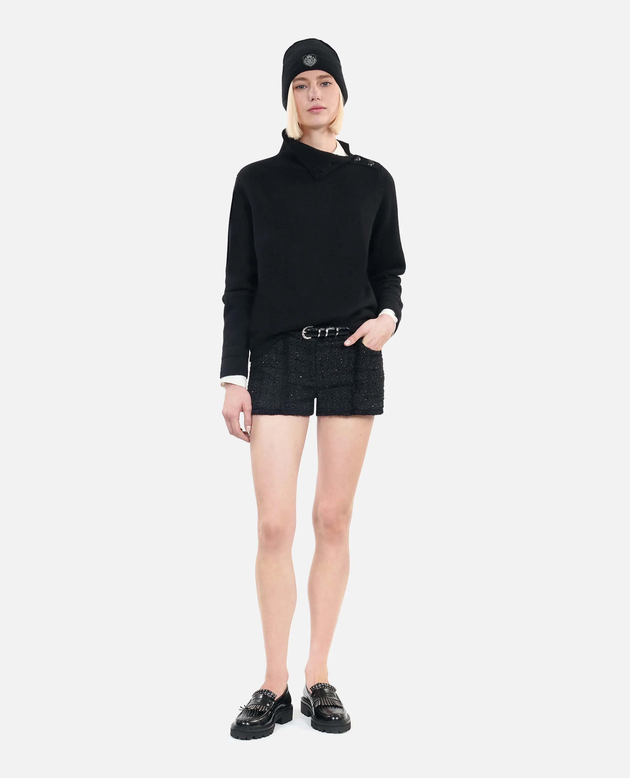 Black wool sweater