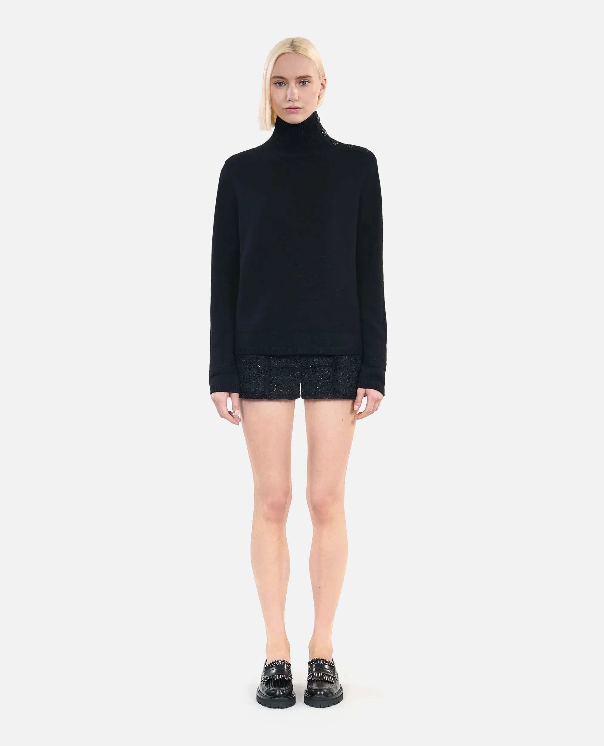 Black wool sweater