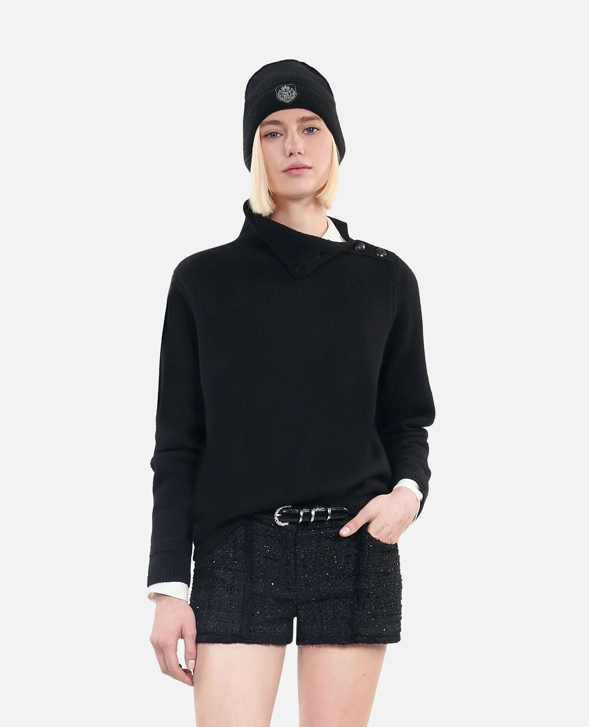 Black wool sweater