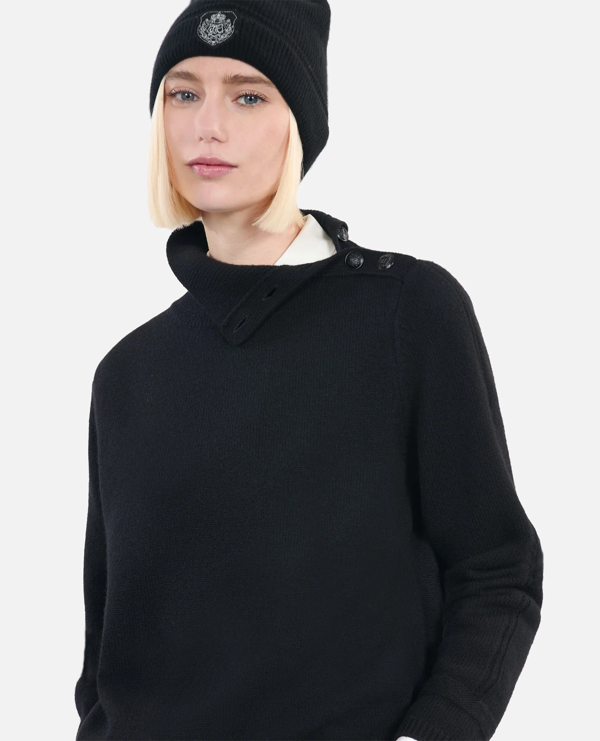 Black wool sweater