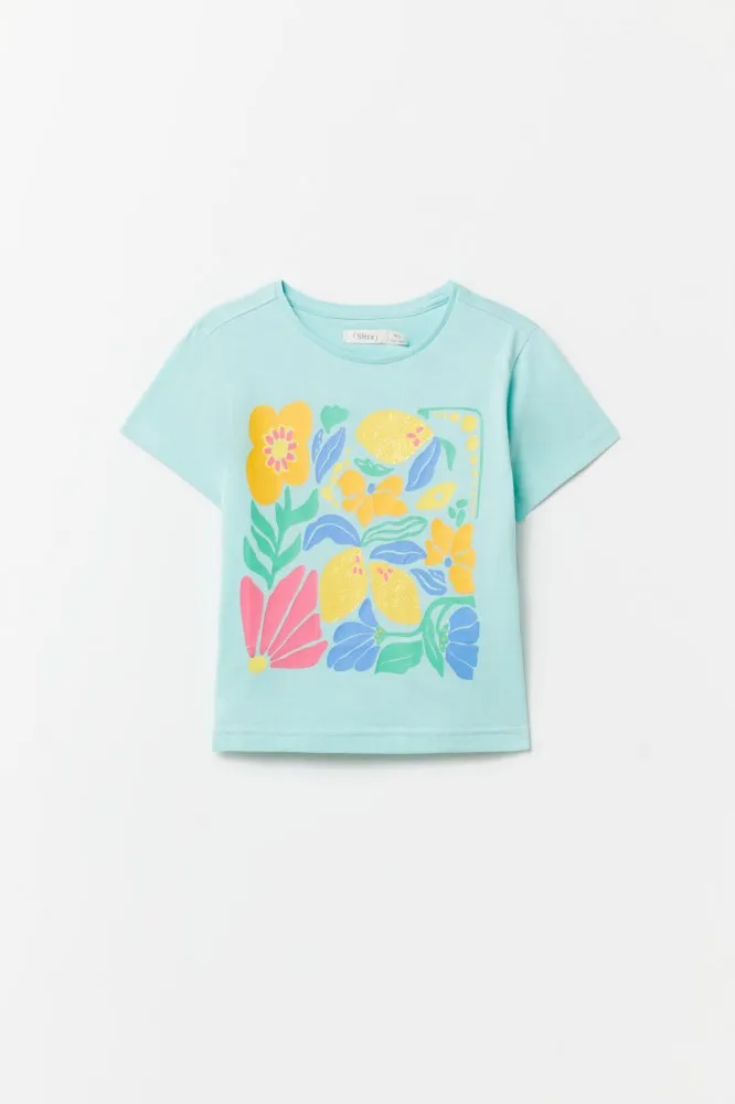 Blue Floral T-Shirt