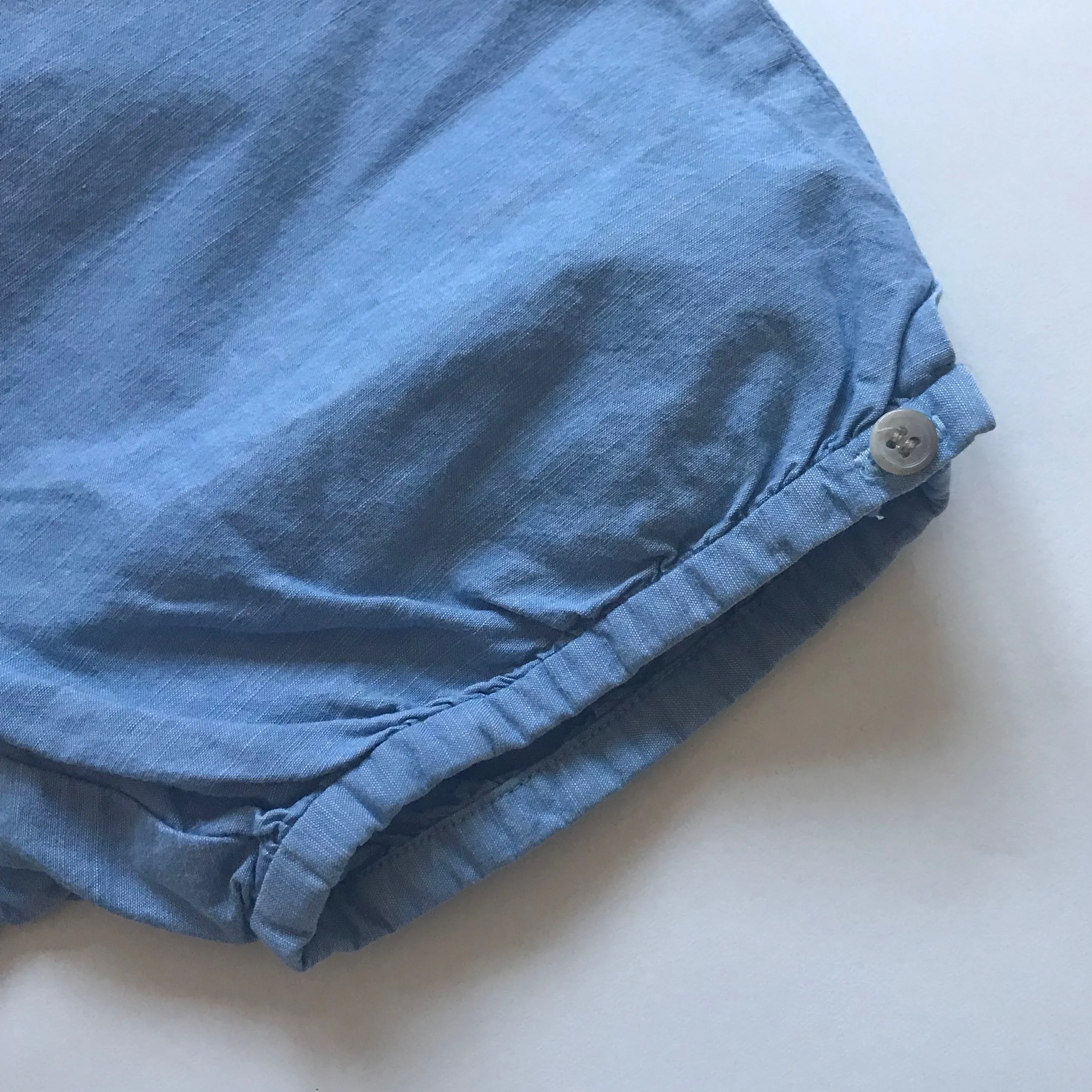 Bonpoint Blue Cotton Bloomer Shorts - 18 Months