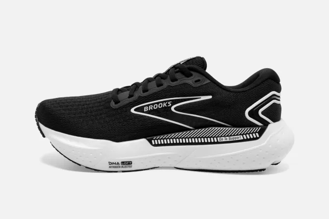 Brooks Glycerin GTS 21 Black Grey White Women's Running Shoes.