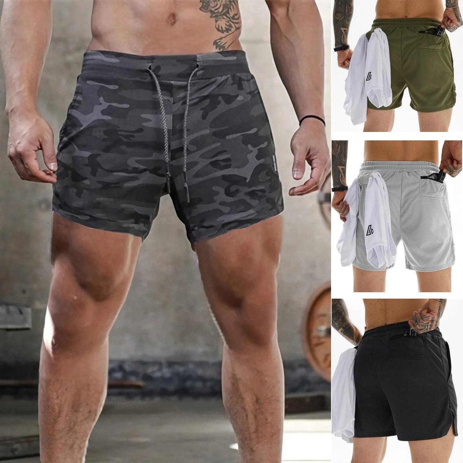 Camo Quick Dry Gym Shorts