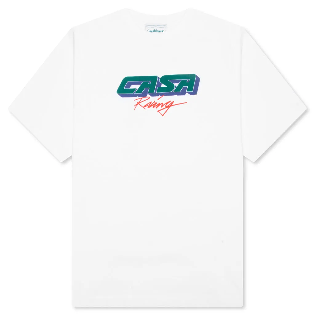 Casa Racing 3D White Oversized Tee