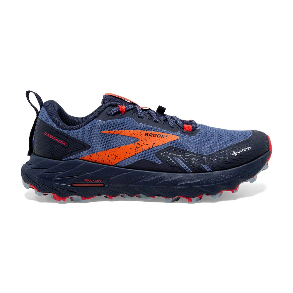 Cascadia Waterproof Trail Runner Navy Women's Size